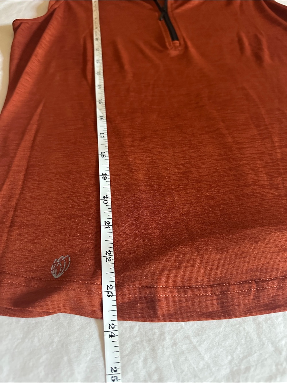 Small Sleeveless GG Blue Sleeveless Polo Tank Top in Gorgeous Burnt Orange - Picture 5 of 5